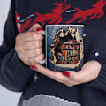 Miniatyrbillede 2 af 5: Ny opgraderet 3d bogelsker krus wrap, 3d bogreol krus, 3d bog krus wrap, 3d krus wrap