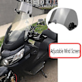 Miniatyrbillede 3 af 5: Transparent Farve Universal Motorcykel Justerbar Vindskærm Forlænger Vindskærm Spoiler Deflektor-FA3-