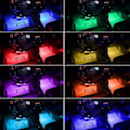 Pikkukuva 3 / 7: 4x 12LED RGB Auton Sisätilan Tunnelma Jalkatila Nauhavalo