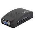 Pikkukuva 5 / 5: BNC S-video till VGA HD-omvandlaradapter för PC-skärm Storbritannien EU-kontakt