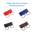 Pikkukuva 3 / 7: Liimattavat Mini-Clip Nenäsilta Lukulasit Ultratohuat Lukulasit 100-350 Kannettavat Presbyopia-Lasit Kotelolla C