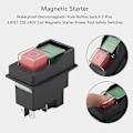 Miniatyrbild 4 av 5: Vattentät elektromagnetisk tryckknappsbrytare 5 stift KJD17 220-240V spole magnetiska säkerhetsbrytare