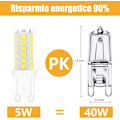 Pikkukuva 5 / 5: G9 LED-lamput, 5W vastaa 40W halogeenivaloa, valkoinen 6000K, 6-pakkaus