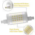 Miniatyrbillede 4 af 5: 2-pak 78mm R7S LED-pære, 10W dæmpbar J78, 100W T3 halogen erstatning, varm hvid 3000K