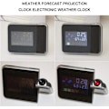 Miniatyrbillede 4 af 5: Vækkeur med projektion, LED-projektionsvækkeur USB-genopladelig digital projektionsvækkeur/taktgiver temperaturvisning/hygrometer/urtid & datumsvisning