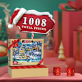 Miniatyrbillede 1 af 5: Adventskalender 2023 puslespil, 1008 brikker 24 dages jule nedtælling adventskalendere, julegaveidé til børn V Christmas puzzle blind box