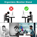 Miniatyrbillede 3 af 3: Monitor Stand Riser med Skuffe  Metal Mesh Skrivebordsarrangør
