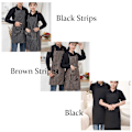 Miniatyrbilde 2 av 10: Kokkeforkle Ren Pinafore KAFFE STRIPE Coffee Stripes