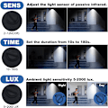Miniatyrbillede 3 af 5: Udendørs bevægelsessensorlampe 100W, 10000LM Udendørs LED-projektør IP66 Vandafvisende Kraftfuld Udendørs LED-projektør, Kold Hvid (6000K) til Have