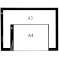 Miniatyrbilde 4 av 5: Lysplate Linjal A3 LED 3-modus Diamantmaling Tegneplate white 1100