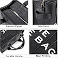 Miniatyrbilde 3 av 5: Dam canvas tote väskor casual canvas crossbody väska (svart)
