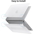 Miniatyrbillede 6 af 7: Etui kompatibelt med Macbook Air 13 tommer M1 A2337 A2179 A1932, udgivet 2021-2018 Frostklar