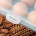 Miniatyrbild 8 av 8: 15 rutnät plast förvaringslåda äggförvaring äggkartonger för kylskåp White