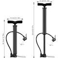 Miniatyrbilde 2 av 5: Sykkelpumpe, [120PSI rask oppblåsing] Bærbar gulvpumpe ergonomisk