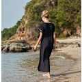 Miniatyrbild 5 av 5: Kvinnors strandklänningar bomull maxi elegant boho lång bikiniöverdrag