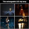 Miniatyrbillede 5 af 5: Clip-on løbelys, udendørs LED natløbelampe,