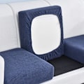 Miniatyrbilde 1 av 2: Elastiske Sofadeksler Stretch Slipcover Soffbeskyttelse Trekk 1/2/3 Seater Blå Blue Three-seater