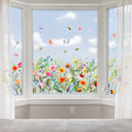 Miniatyrbillede 2 af 5: Anti-kollisions Iris Have Blomst Vinduesmærkater Glasmærkater-FA6-