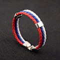 Miniatyrbillede 2 af 7: Mode Rusland Spanien Frankrig Brasilien Flag Armbånd Læder Team Armbånd Mænd Fodboldfans Høj Kvalitet Par Gave Smykker Portugal Flag
