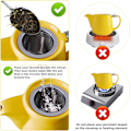 Pikkukuva 5 / 6: Posliini Teekannu SLS-lukolla ja irrotettavalla infuusiolla, 550 ml/18,6 oz Keraminen Teekannu kukkivat ja irtolehtiset teet Yellow