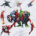 Pikkukuva 1 / 3: Avengers Iron Man Hämähäkkimies Teräsmies Hulk Makuuhuoneen Seinätarra
