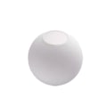 Miniatyrbillede 5 af 5: Matt Vit Globe Glas Lampskärm Byte Runt Cover 15cm One-size