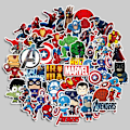 Miniatyrbillede 1 af 5: 100 Avengers Marvel klistermærker tegneserie søde manuelle mobiltelefon l