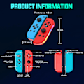 Pikkukuva 6 / 6: Langaton ohjain yhteensopiva Nintendo Switchin, Oledin, Liten kanssa - Peliohjain Joystick (l/r) Vaihto RGB-oikealla blue+red