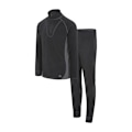 Miniatyrbild 1 av 4: Trespass Unisex Thriller Termisk Topp och Byxa Set XS Svart Black-FA5- Black XS