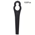 Miniatyrbillede 1 af 8: 100 stk/sæt Plastblad Klippesaks Græs Trimmerblad SORT black