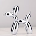 Miniatyrbillede 1 af 5: Nordisk Resin Hund Håndværk Galvanisering Ballon Hund Skulptur Hjem Dekorationer Moderne Stue Skrivebordspynt Silver