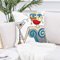 Miniatyrbild 4 av 5: Set med 4 Picasso Kuddfodral 45x45cm Broderad Bomullslinne A