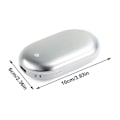 Miniatyrbillede 4 af 5: 2-pak Genopladelige Håndvarmere USB Power Bank Elektrisk Lommevarmer White