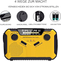 Miniatyrbild 3 av 5: Solradio, AM/FM bärbar vevradio nödradio med 2500mAh