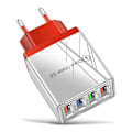 Miniatyrbilde 1 av 7: Veggadapter med 4 LED-porter Rød red one size