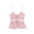 Miniatyrbillede 2 af 8: Mode Volanger Linned Skjorte med Seler ROSA L Pink Pink L