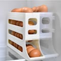 Miniatyrbild 9 av 9: 4-lagers kylskåpsäggställ Äggdispenser Automatisk rullande äggbricka Förvaring 30 äggbehållare Beige