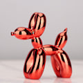 Miniatyrbillede 1 af 5: Nordisk Resin Hund Håndværk Galvanisering Ballon Hund Skulptur Hjem Dekorationer Moderne Stue Skrivebordspynt Red