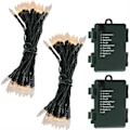 Miniatyrbilde 2 av 5: 50 LED batteridrevne lysslynger 4,5 m utendørsdekor 2 stk