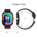 Miniatyrbild 4 av 5: Smartklocka Herr Dam Smartwatch För Android Telefoner Iphone Pulsmätare Fitness Tracker Gold