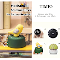 Miniatyrbild 2 av 3: Mekanisk kökstimer, söt fågeltimer för barn, uppdragning