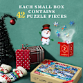 Miniatyrbillede 3 af 5: Adventskalender 2023 puslespil, 1008 brikker 24 dages jule nedtælling adventskalendere, julegaveidé til børn V Christmas puzzle blind box