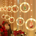 Miniatyrbillede 2 af 5: Indendørs julevindueslys, 10ft LED-vinduesgardiner Dekorat