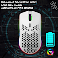 Miniatyrbillede 2 af 4: Genopladelig trådløs Honeycomb Gaming-mus, let med 32