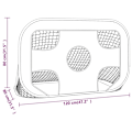 Miniatyrbild 8 av 8: vidaXL Fotbollsmål med Skyttetavla 120x80x80 cm Polyester Svart 1300