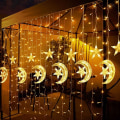 Miniatyrbillede 1 af 5: Eid Ramadan LED-gardinlys Fairy Lights EU-stik warm white
