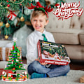 Miniatyrbild 5 av 7: Adventskalender 2024 Vuxen Tonåringar Pojkar Flickor, 24 I 1 Julgran Byggstenssats, 24-Dagars Julnedräkningskalender Byggleksaker med LED-Ljus