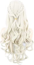 1PC Cosplay Peruk Kvinnor, Daenerys Peruker Lång Lockig Blond Khaleesi W-FA-