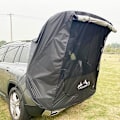Pikkukuva 3 / 5: Autoteltta Aurinkosuoja Sateenkestävä Aurinkosuoja Markiisi Teltta Autoon Itseohjautuva Retki Grillaus Ulkoiluleirintä-XF7- Black