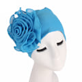 Miniatyrbild 2 av 2: Damhatt med stort blommönster, bandana, mössa Lake blue